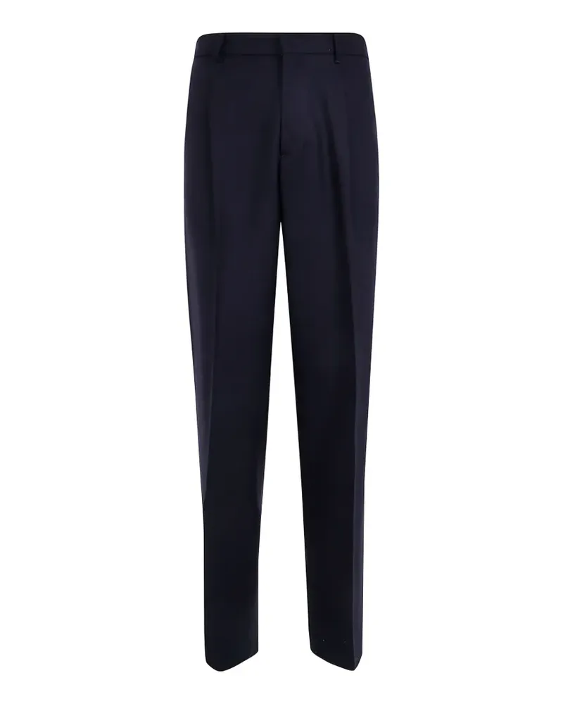 LARDINI belt-loops pleated trousers - Schwarz Schwarz