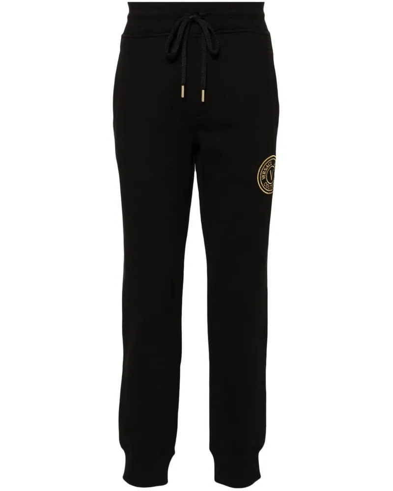 Versace Jeans Jogginghose mit Logo-Stickerei - Schwarz Schwarz