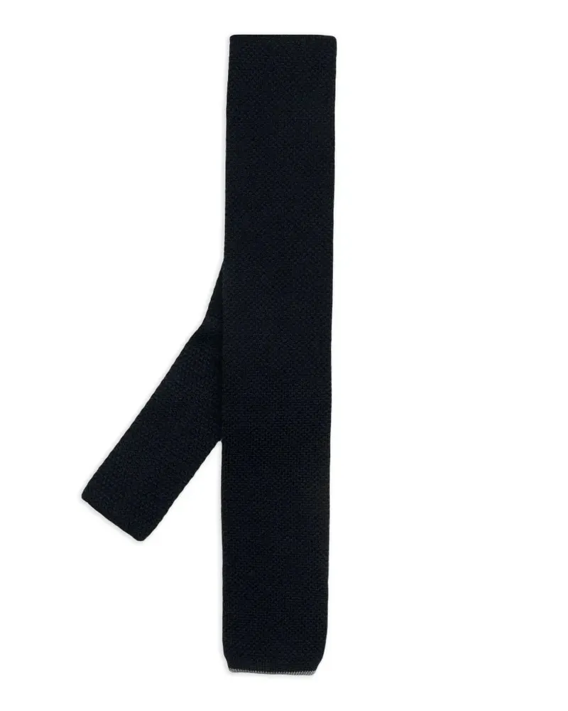 Brunello Cucinelli textured-knit tie - Schwarz Schwarz