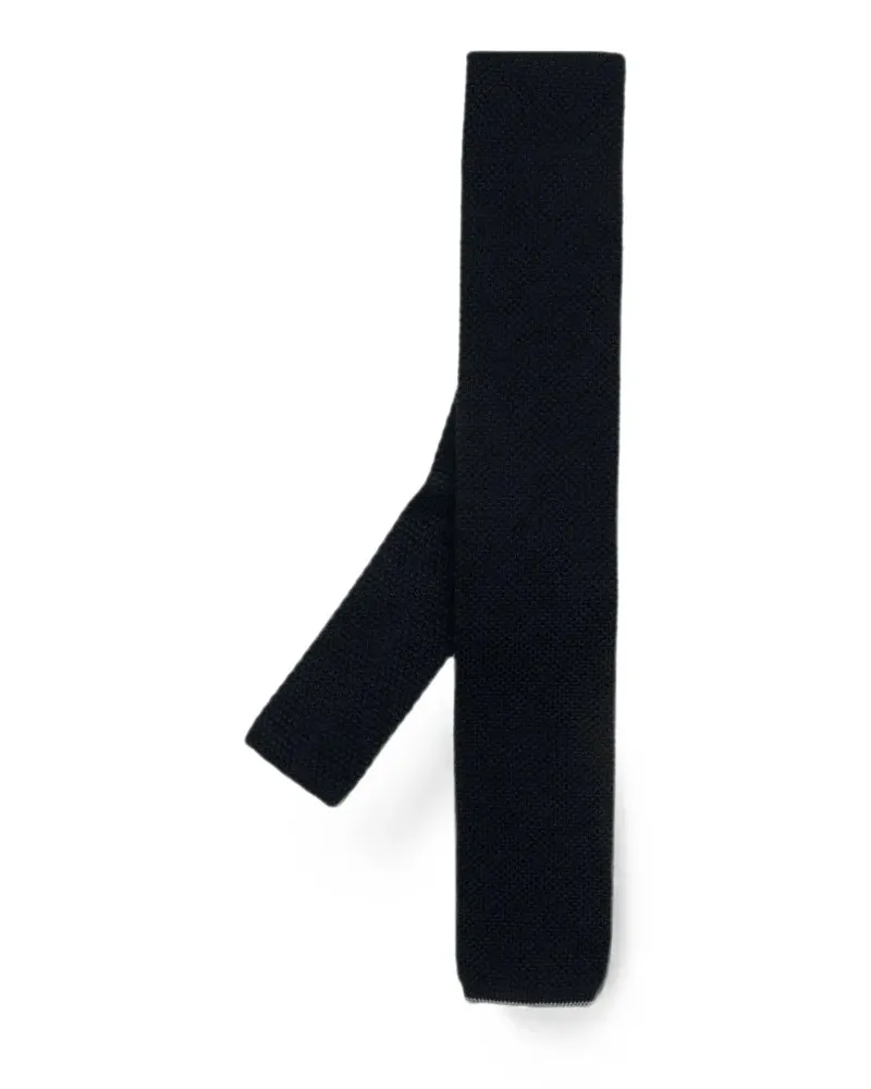 Brunello Cucinelli textured-knit tie - Schwarz Schwarz