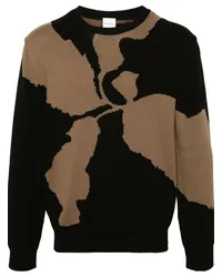 Paul Smith Gestrickter Intarsien-Pullover Schwarz