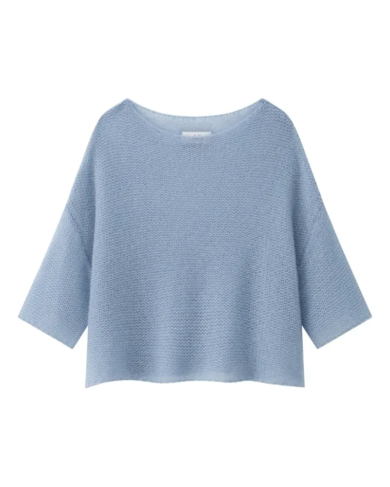 LU REN Benen fine-knit boat-neck sweater - Blau Blau