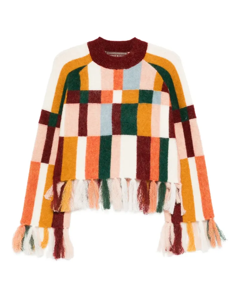 ALEMAIS fringe sweater - Weiß Weiß