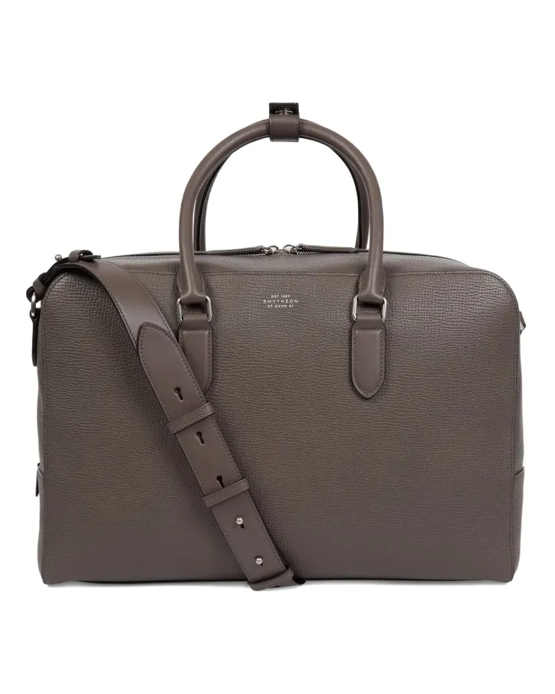 Smythson Reisetasche mit Lederhenkel - Braun Braun