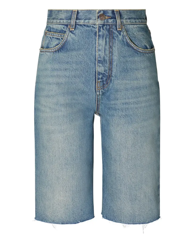 Tory Burch Jeans-Shorts im Distressed-Look - Blau Blau