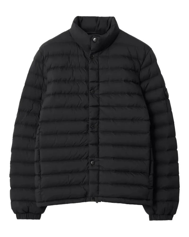 Burberry logo-patch padded jacket - Schwarz Schwarz