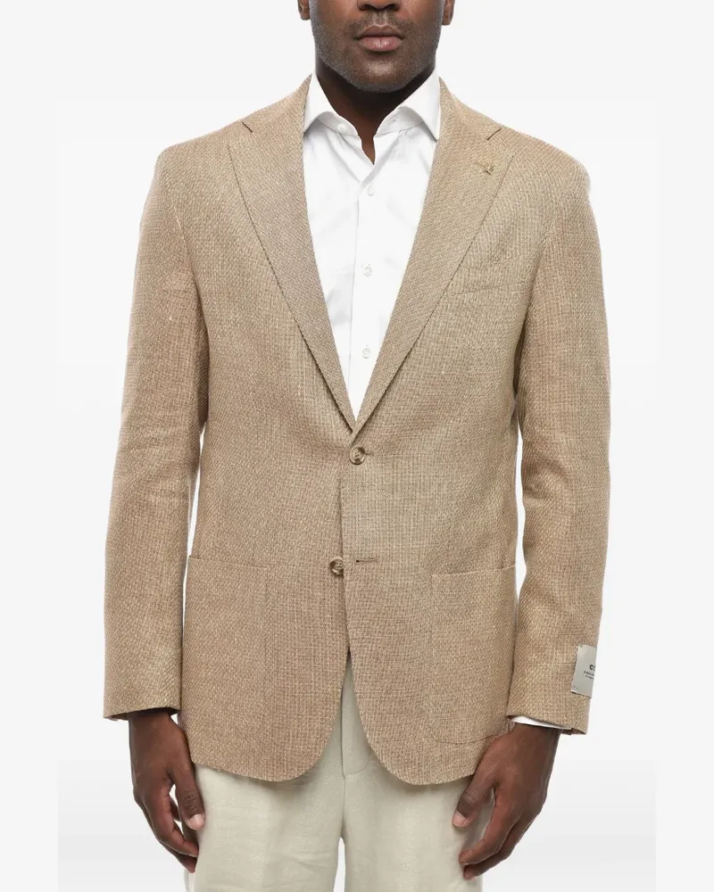 Corneliani single-breasted blazer - Nude Nude