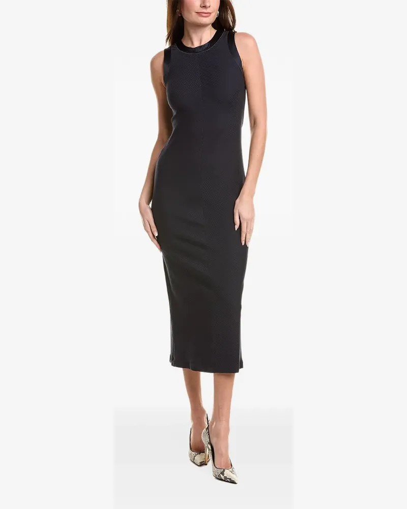 Brunello Cucinelli Midikleid aus geripptem Strick - Schwarz Schwarz