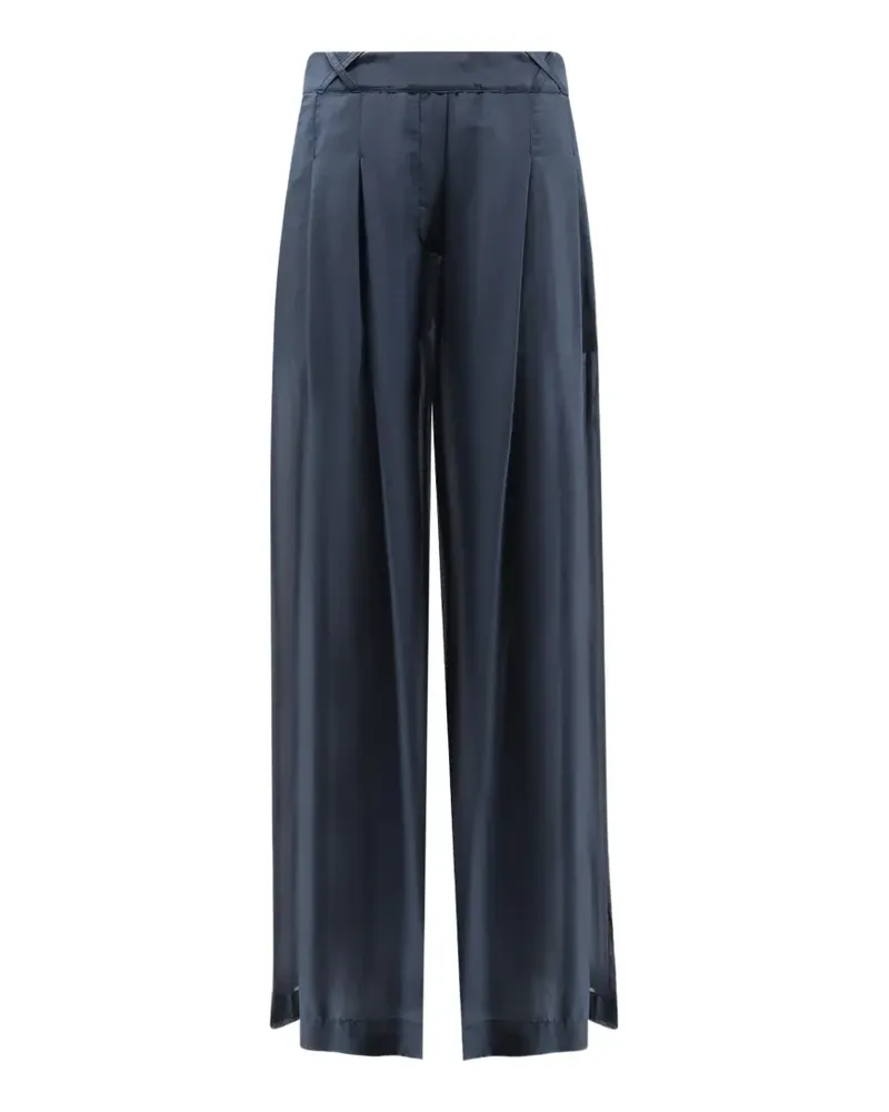 Semicouture pleated palazzo pants - Blau Blau