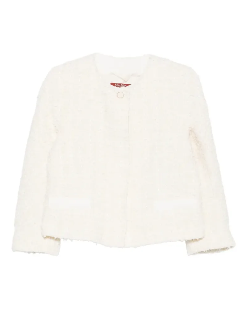 Max Mara Camice bouclé frayed-edge jacket - Nude Nude