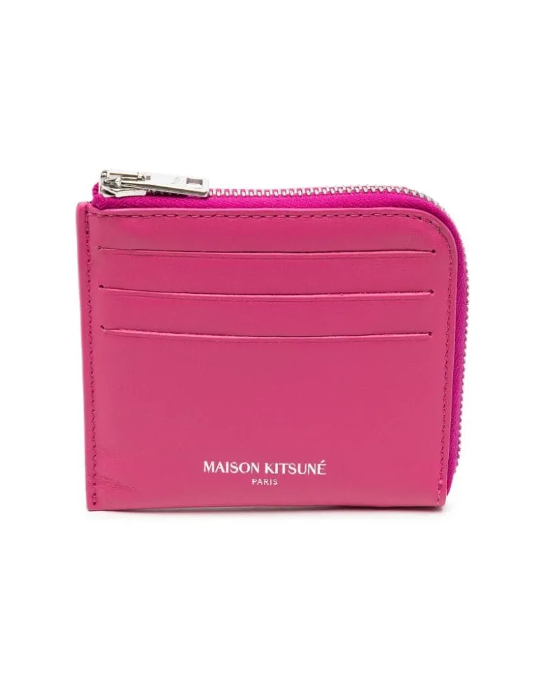 Kitsuné Kartenetui mit Reißverschluss - Rosa Rosa