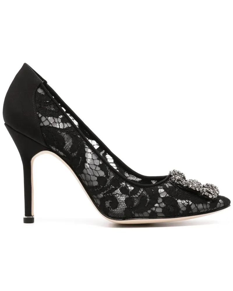 Manolo Blahnik Hangisi Pumps 102mm - Schwarz Schwarz
