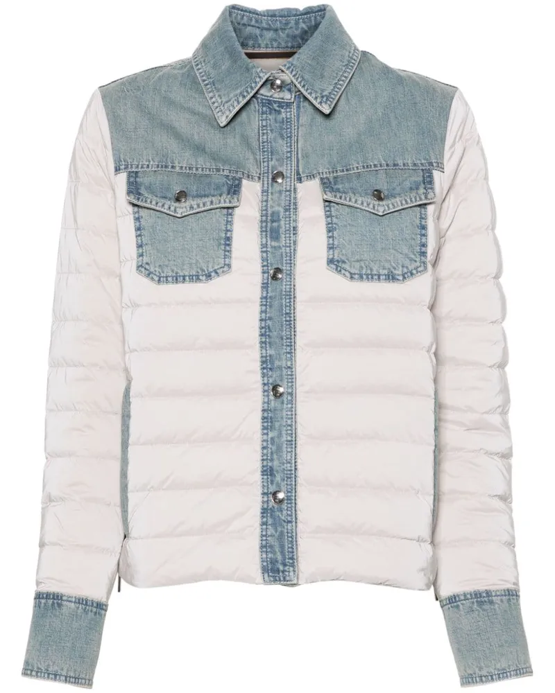 MOORER Esper Jacke mit Jeansbesatz - Grau Grau