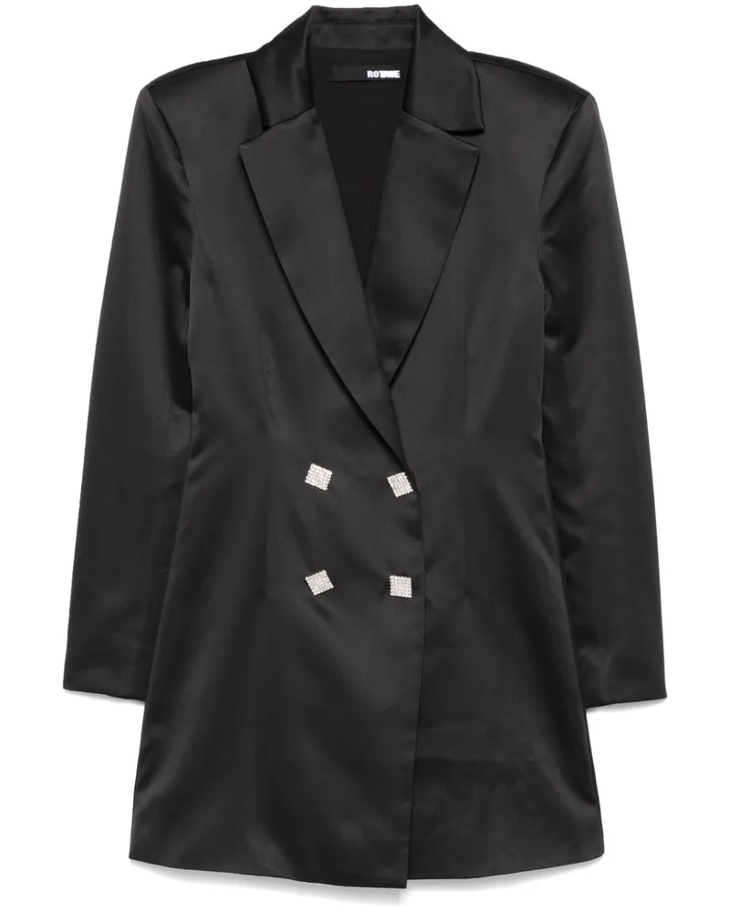 ROTATE Birger Christensen Minikleid aus Satin - Schwarz Schwarz