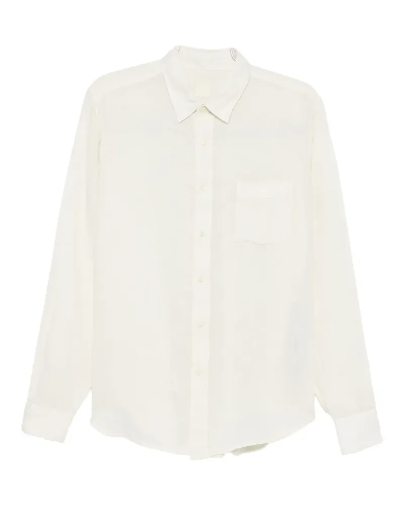 120% Lino chest-pocket shirt - Nude Nude