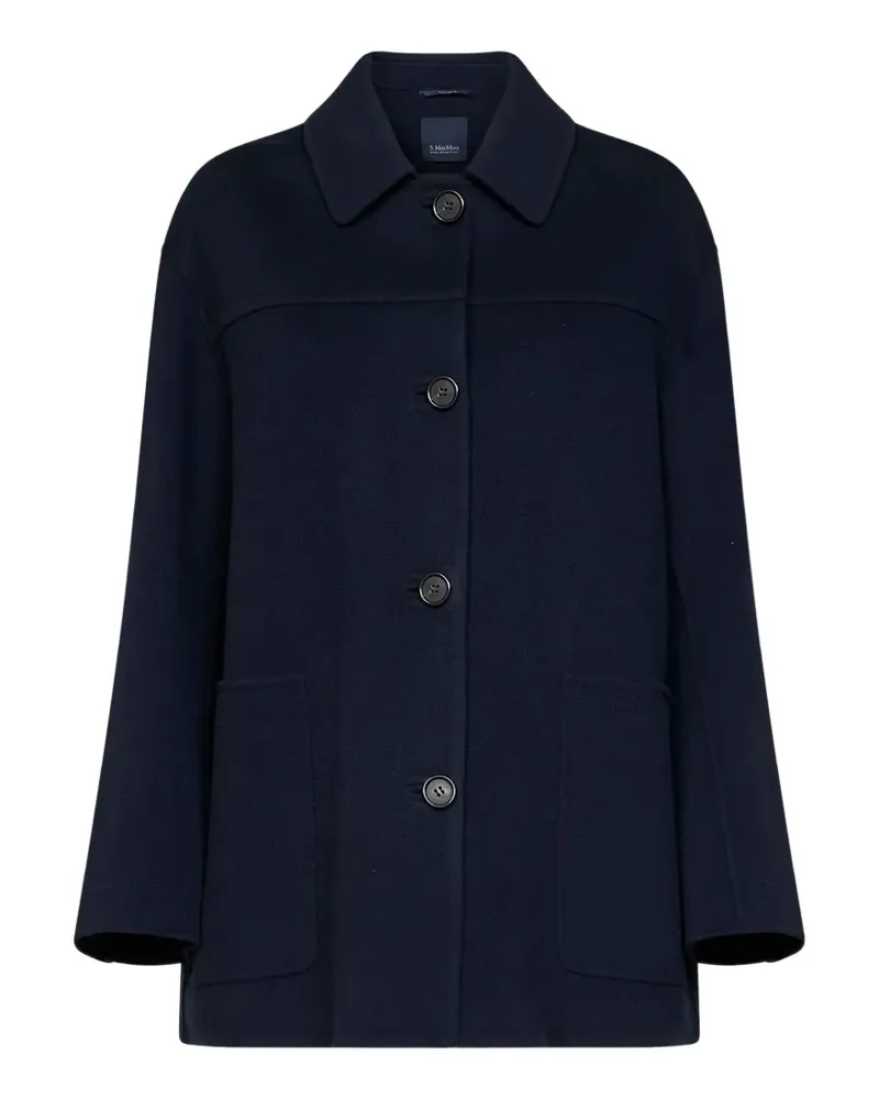 Max Mara single-breasted wool coat - Blau Blau