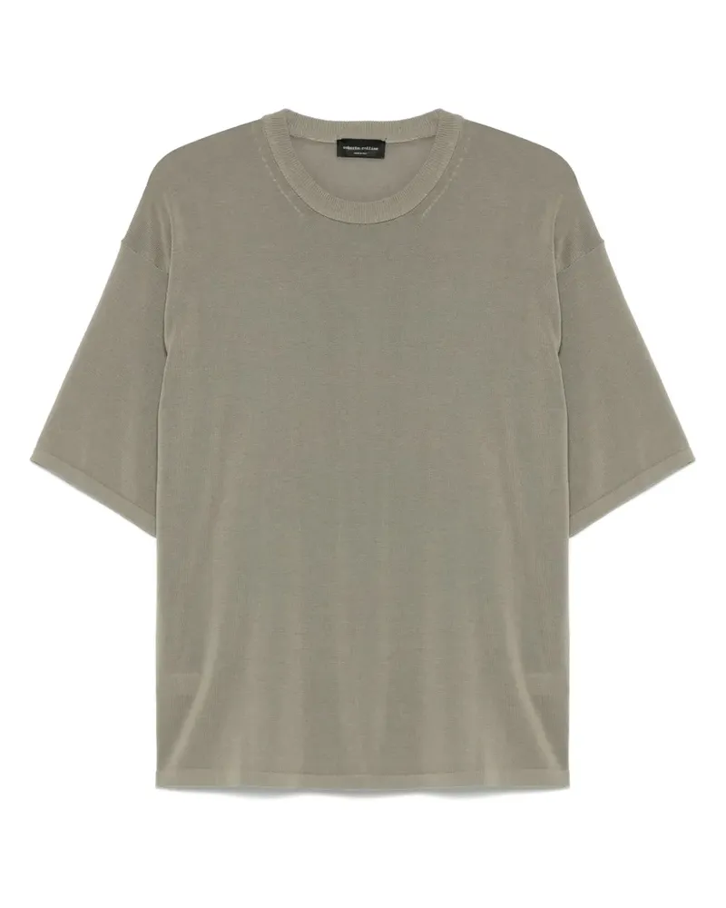 Roberto Collina Fein gestricktes T-Shirt - Grün Grün