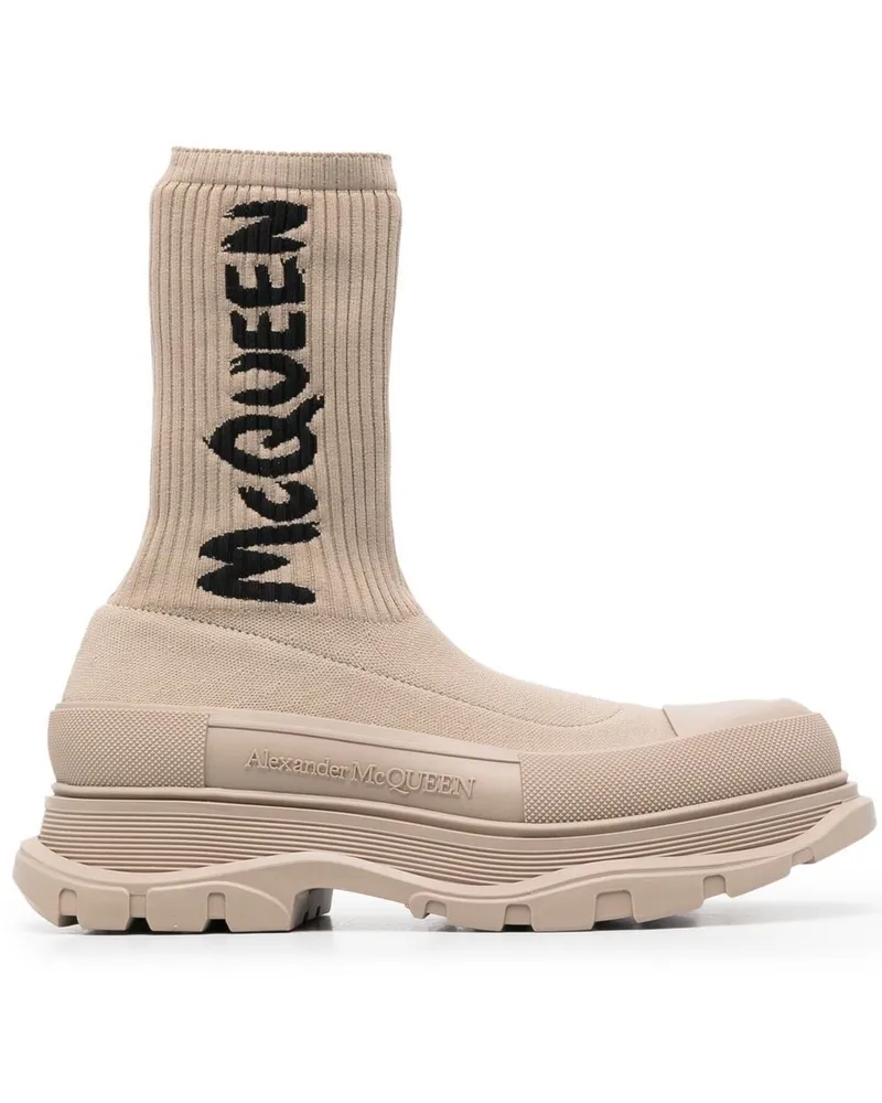 Alexander McQueen Tread Sock-Boots - Nude Nude