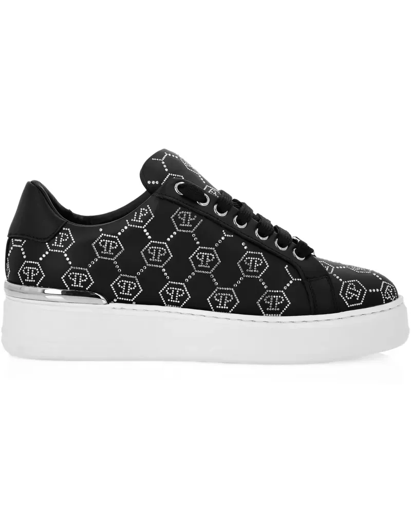 Philipp Plein Sneakers mit Monogramm-Nieten - Schwarz Schwarz
