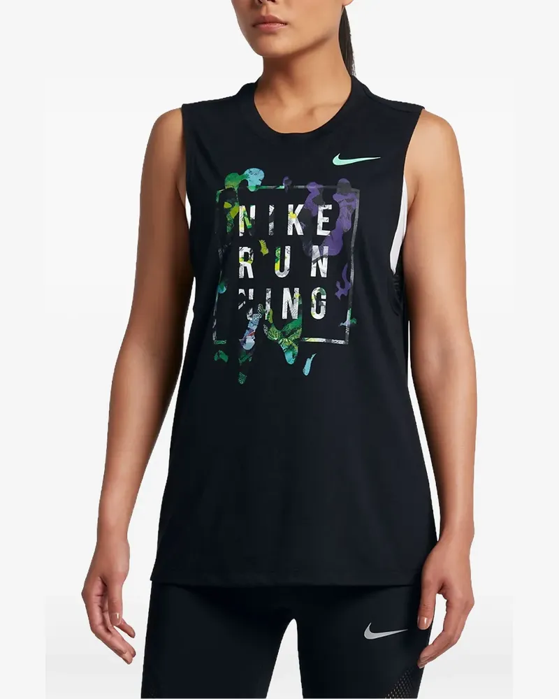 Nike Dry Solstice tank top - Schwarz Schwarz