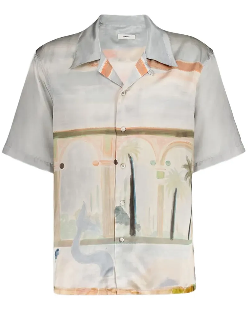 COMMAS Hemd mit abstraktem Muster - Nude Nude