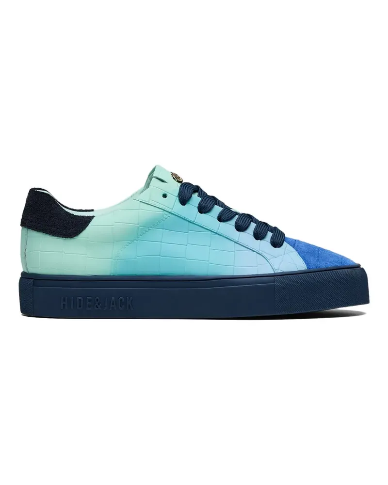 Hide & Jack Sneakers mit Kroko-Prägung - Blau Blau