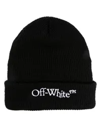 OFF-WHITE Beanie mit Logo-Stickerei Schwarz