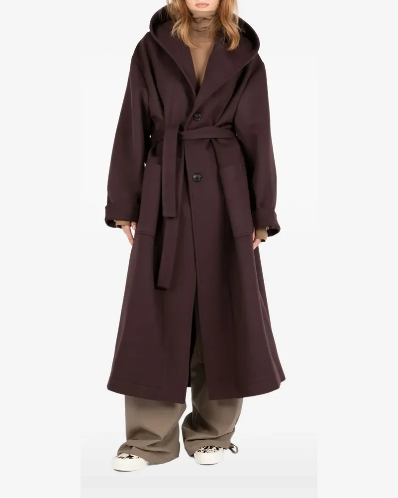 Société Anonyme Sunday Morning hooded-belted coat - Braun Braun