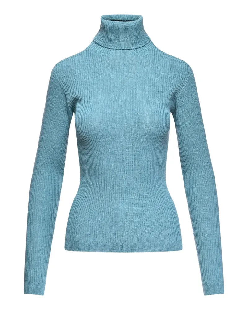 Essentiel Gerippter Kelmuse1 Rollkragenpullover - Blau Blau