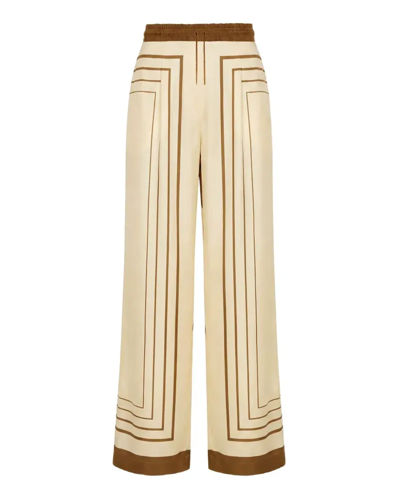 NICHOLAS Sandra printed palazzo pants - Nude Nude