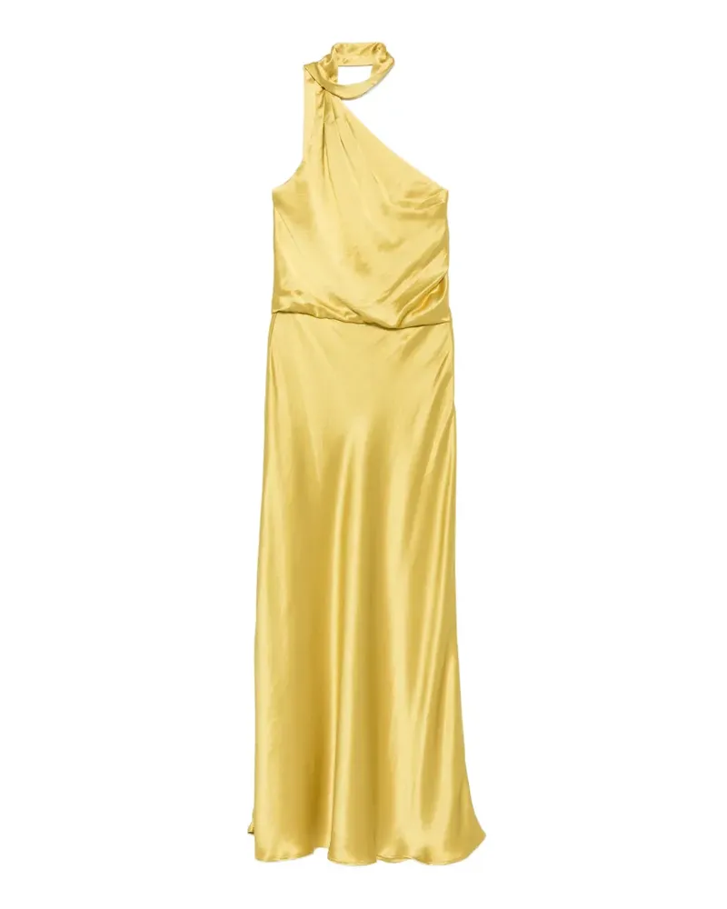 STAUD Estelle one-shoulder draped maxi dress - Gelb Gelb