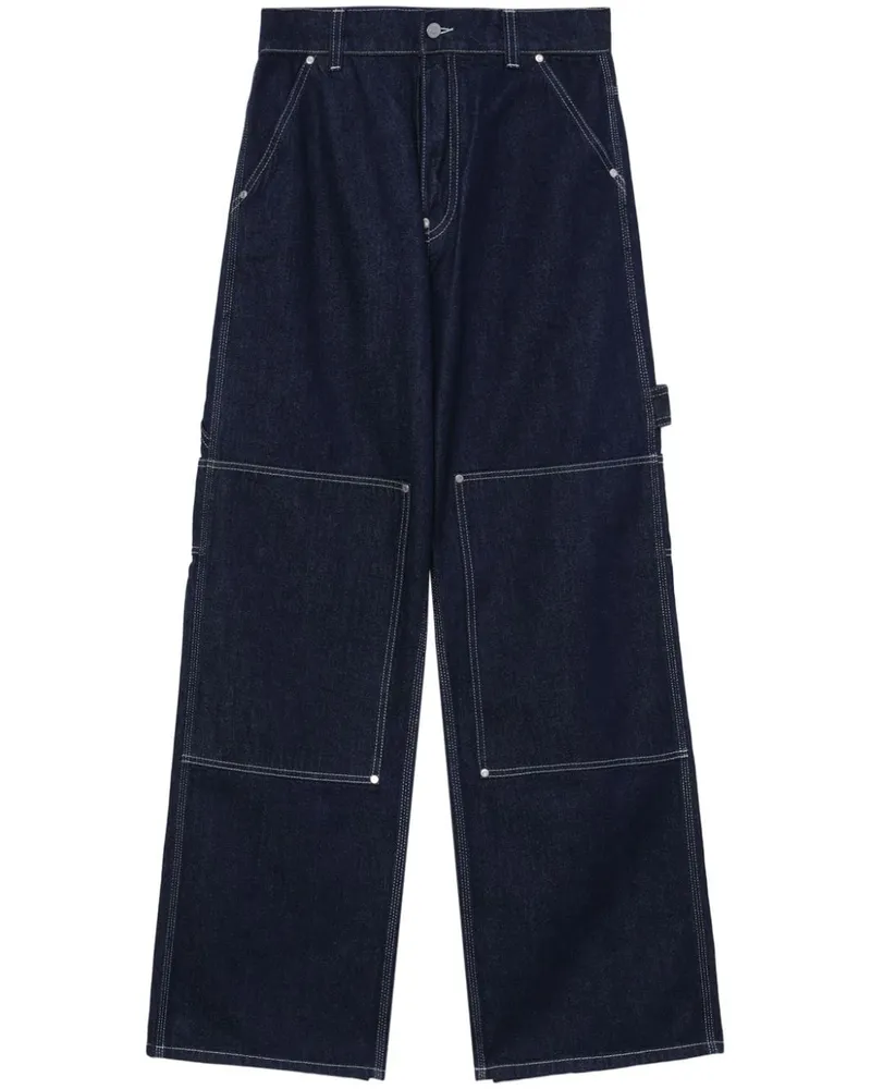 Stella McCartney Straight-Leg-Jeans mit Cargotaschen - Blau Blau