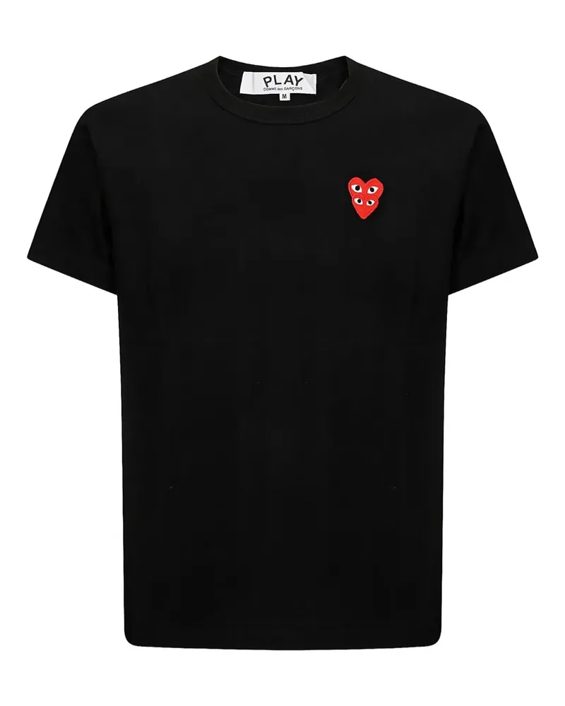 Comme des Garçons T-Shirt mit Logo-Applikation - Schwarz Schwarz