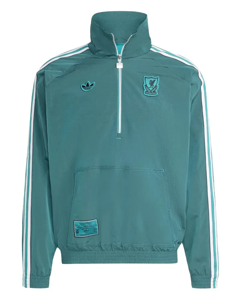 adidas logo-patch jacket - Grün Grün