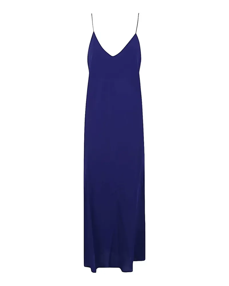 Alberto Biani shoulder straps v-neck dress - Blau Blau