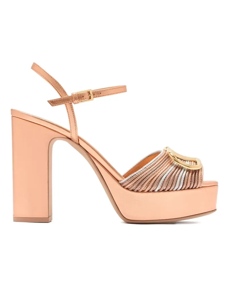 Valentino Garavani Plateau-Sandalen mit Schnallenriemen - Rosa Rosa