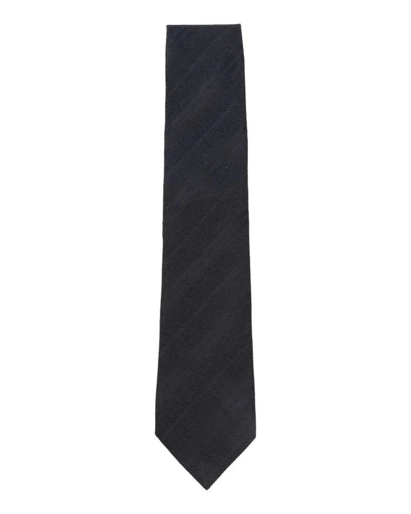 Tom Ford Gestreifte Krawatte aus Seide - Schwarz Schwarz