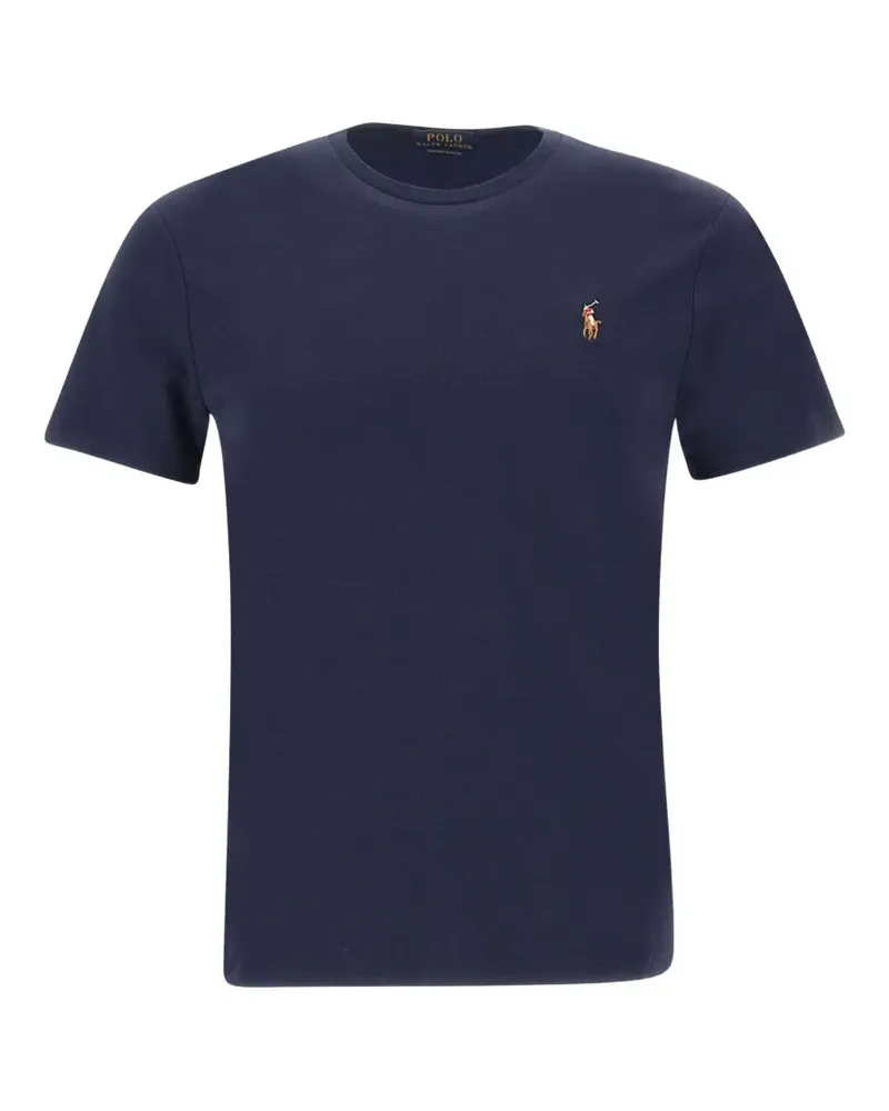 Ralph Lauren embroidered-logo T-shirt - Blau Blau