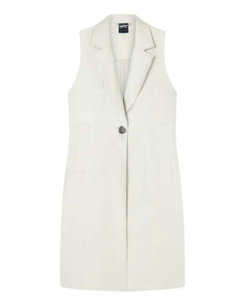 Armani Exchange sleeveless notched-lapel trench coat - Nude Nude