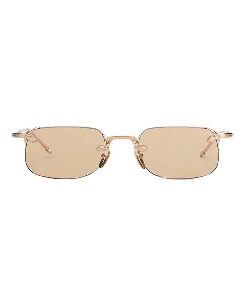 Jacques Marie Mage Fonda rectangle-frame sunglasses - Gold Gold