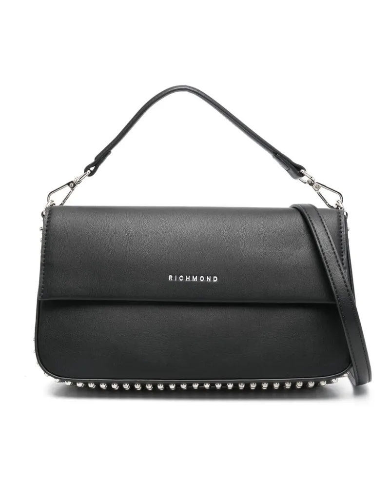 John Richmond Handtasche mit Nieten - Schwarz Schwarz