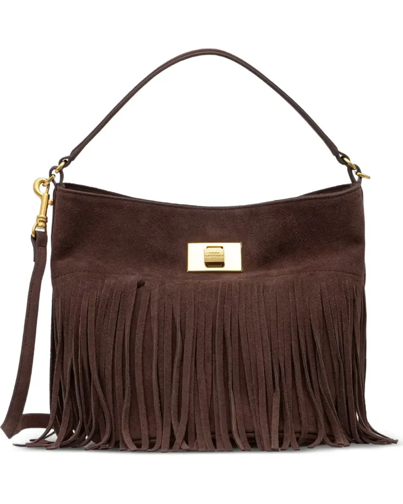 Ermanno Scervino fringed suede shoulder bag - Braun Braun