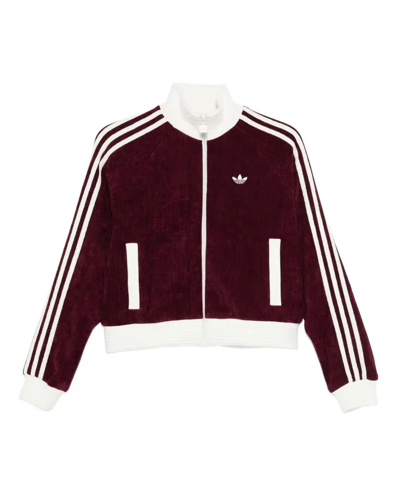 adidas velour zipped sweatshirt - Rot Rot