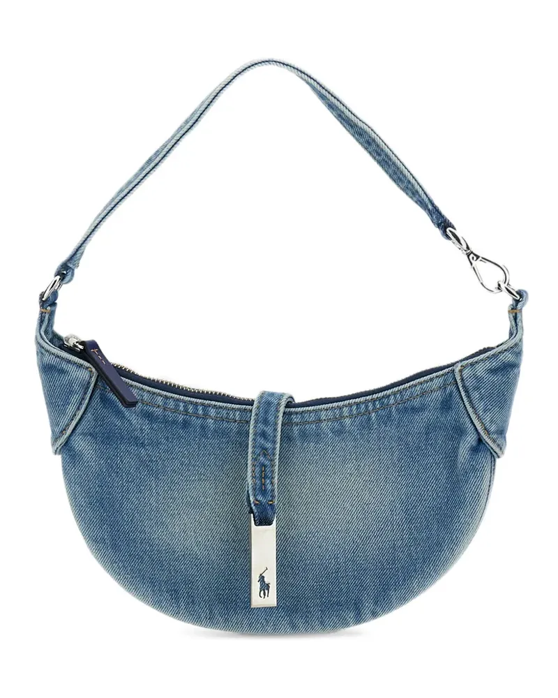 Ralph Lauren Jeans-Schultertasche mit Schnalle - Blau Blau