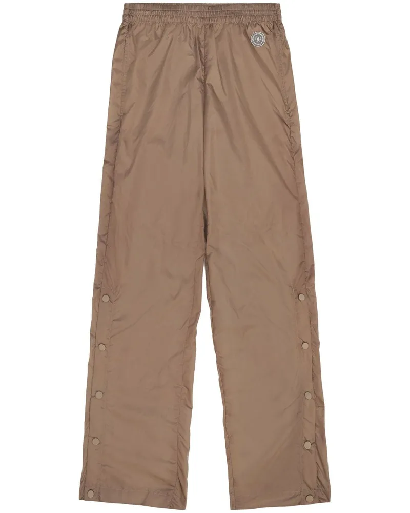 SPORTY & RICH Gerade Hose mit Logo-Patch - Braun Braun