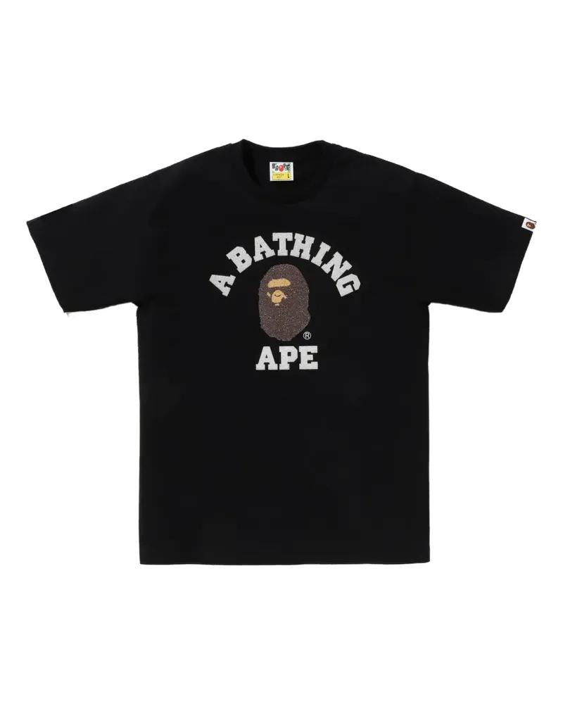 BAPE Ape Head glitter T-shirt - Schwarz Schwarz