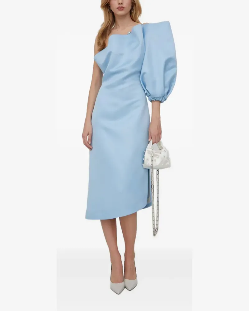 Stine Goya Juliette One-Shoulder-Midikleid mit Perlen - Blau Blau