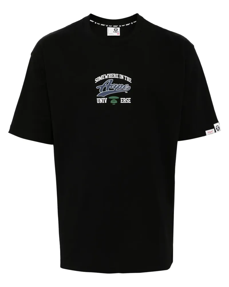 BAPE Universe T-Shirt mit Moonface-Logo - Schwarz Schwarz