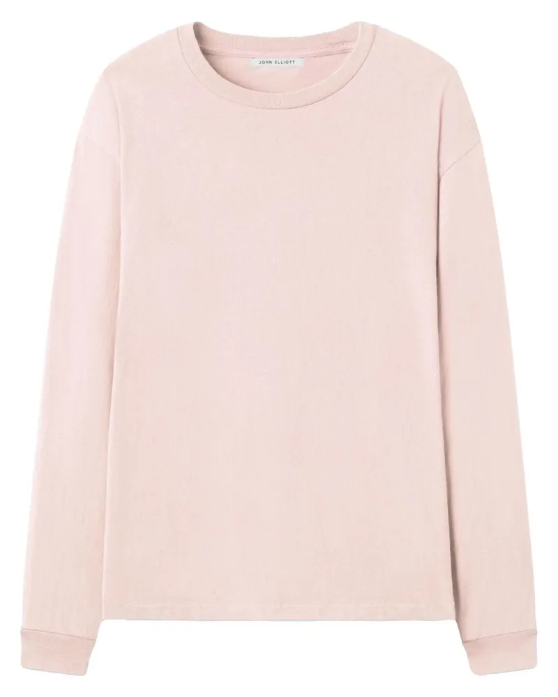 John Elliott + Co Sweatshirt mit Rundhalsausschnitt Rosa