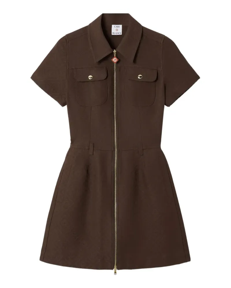 Casablanca Paris Minikleid aus Monogramm-Jacquard - Braun Braun
